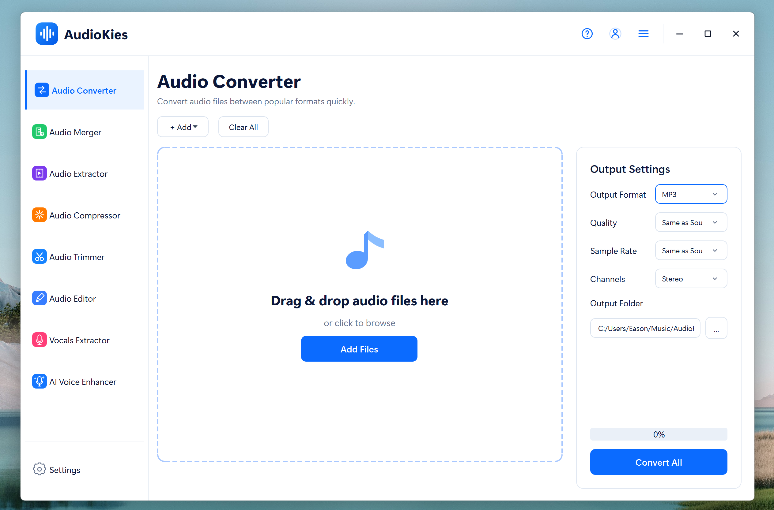 Import music files